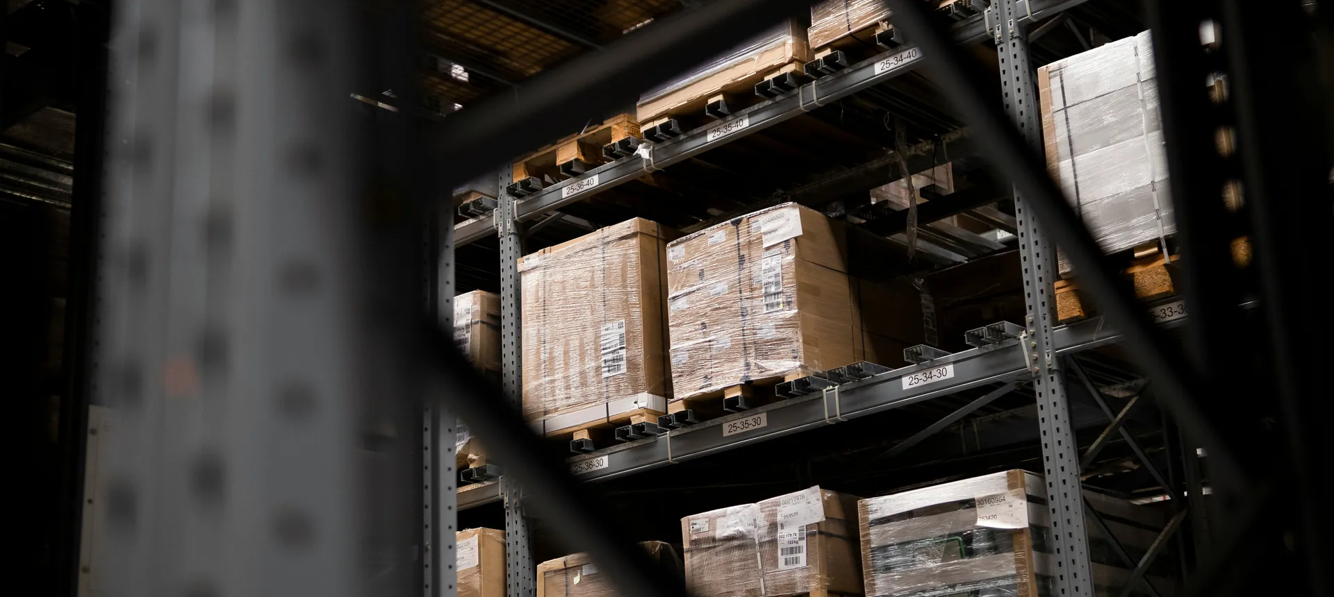 Organized supply inventory and storage shelving